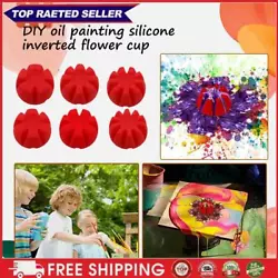 Buy 6Pcs Flower Pour Cup Fluid Painting Flower Strainer For DIY Pouring Paint (Red) • 8.87£