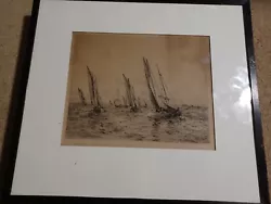 Buy Antique W.L Wyllie (1851-1931) Original Signed Etching Of Boulogne Fishing Boats • 299£