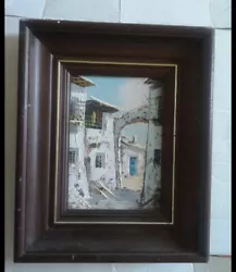 Buy Carlo ? Original Ultra Rare Art - Framed 11  X 9  - Spanish Village Scene - 80s? • 30£