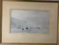 Buy Vintage Framed & Signed Watercolour Painting Of Sailing Boats (CM123P) • 9£