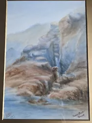 Buy Antique Original Watercolour Painting Signed By J Hey Fairy Grotto Sark 1914  • 69.99£