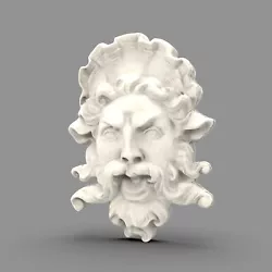 Buy Ancient Architectural Sculpture STL File Greek Mythology Ornament Digital Model • 2.32£