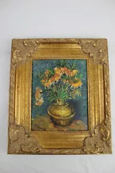 Buy Brushstrokes Collection Fritillaria In A Copper Vase Vincent Van Gogh Framed Art • 236.24£