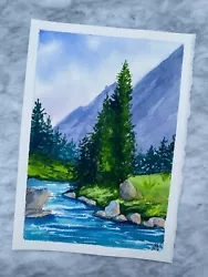 Buy Mountain Stream | Original Hand Painted | Watercolour Painting | Signed • 45£