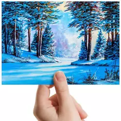 Buy Winter Trees Painting Snow Small Photograph 6  X 4  Art Print Photo Gift #16814 • 3.99£