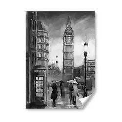 Buy A5 - BW - London England Oil Painting Style Print 14.8x21cm 280gsm #43146 • 3.99£