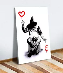 Buy Banksy Love Or Money Graffiti Canvas Wall Art Print Artwork Painting Deep Framed • 64.99£