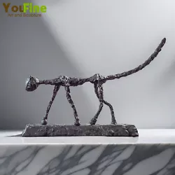 Buy Antique Bronze Cat Statue Giacometti Abstract Animal Cat Sculpture Art Decor • 299£