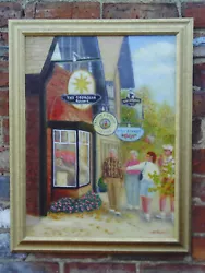 Buy Vintage 1990s Oil Painting Of The Georgian Rooms Tearoom & Antique Centre Signed • 16£