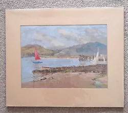 Buy Sailing Boats In The Bay With Hills Behind. Original Signed Picture In Pastels • 32£