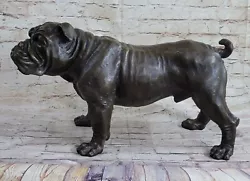 Buy BULLDOG BRONZE English Bull Dog Garden Yard Outdoor Indoor LIFE SIZE Statue • 442.20£