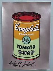 Buy Andy Warhol Hand Signed. 'campbell's Can'. Watercolor On Paper. Pop Art • 24.90£