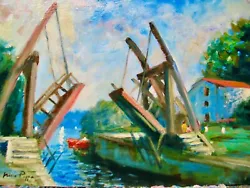 Buy 11X14 Original Painting AskArt Listed Artist Nino Pippa Van Gogh Bridge In Arles • 710.42£