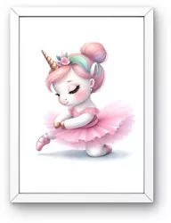 Buy Printable Digital Wall Art, Nursery Wall Art, Cute Ballerina Unicorn Download • 0.99£