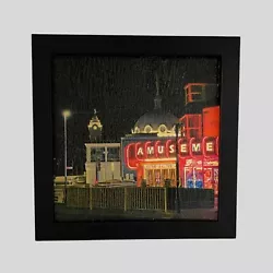 Buy Night In The City The Spanish City Whitley Bay 16x16cm Oil Paint Effect Wall Art • 15£