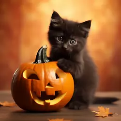 Buy Digital Image Picture Photo Wallpaper Background Desktop Art Halloween Cat • 1.19£