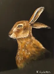 Buy Original Oil Painting. Wild Hare, Rabbit. Wildlife Signed K Eggleston  • 14.99£