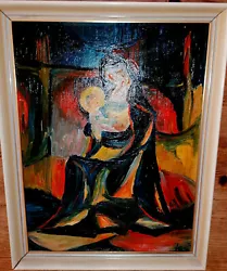 Buy Oil Painting Of A Depiction Of Mary With Child Sign. Walter Or Similar • 16.31£