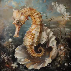 Buy Maritime Paintings, Seahorses Shells Sea, Squirrel • 35.15£