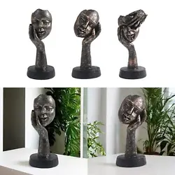 Buy Face Sculpture Resin Creative Abstract Character For Home Table Bookcase • 11.98£