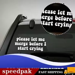Buy Please Let Me Merge Before I Start Crying 8 X 3.5 Inches Bumper Sticker C9G9 • 1.14£