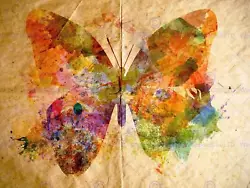 Buy Painting Illustration Grungy Watercolour Butterfly Art Print Poster Mp5401b • 11.99£