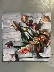 Buy Oil Painting Still Life Flowers 12x12 In • 30£