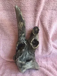 Buy Unusual Driftwood Sculpture Of Horned Face Great For Floral Arrangements • 18£