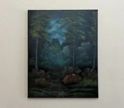 Buy Bob Ross Style Original Oil Landscape Painting “Wilderness Trail” 16x20 • 189£