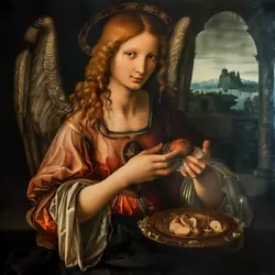 Buy Archangel Malachi Blesses Bread, Canvas Paintings • 35.99£