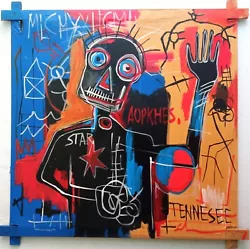 Buy Jean-michel Basquiat Acrylic On Canvas Dated 1982 In Good Condition • 200.62£