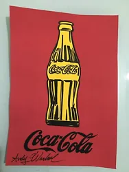 Buy Andy Warhol Hand Signed. 'coca-cola Bottle'. Watercolor On Paper. Pop Art • 24.90£