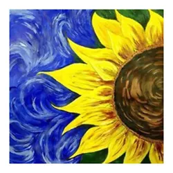 Buy Canvas Paint By Numbers Sunflower Oil Hand Painted Drawing Kit Home Decorations • 5.27£