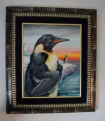 Buy Penguin Original Oil Painting By Martin Katon  Ice Sculpture   Framed Signed Coa • 827.44£