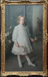 Buy George Fiddes Watt Scottish  Edwardian Portrait Oil Painting Sport Badminton • 16,000£