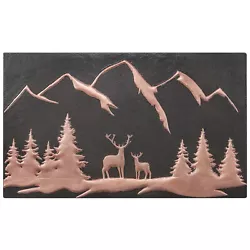 Buy Deer Scene Kitchen Backsplash Tile 18 X30  Black • 419.15£