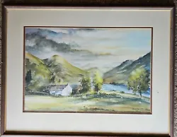Buy Original Watercolour Painting Signed Framed BUTTERMERE FARM BY DAVID WOOD 1995 • 44£