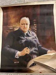 Buy Sir  Winston Churchill Portrait Canvas Print 24x30.  Painting/print • 74.65£
