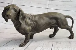 Buy Large Basset Hound Dog Bronze Sculpture Art Deco Garden Statue Figure Figurine • 314.21£