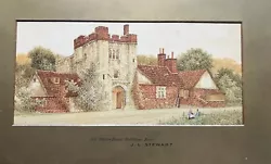 Buy Antique Painting Watercolour The Old Manor House James Lawson Stewart Signed • 100£