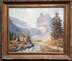 Buy ::franz Krippendorf *1907-1982 Oil Paintings Hellental Garmisch Alps Antique Frame  • 308.89£