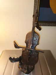 Buy Vintage Bronze Fiddle Sculpture • 62.16£