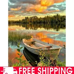 Buy Painting By Numbers Kit DIY Boat Grove Canvas Oil Wall Art Picture Ornaments • 7.44£