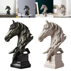 Buy Horse Head Statue Art Crafts Sculpture For Bookshelf Office Decoration • 31.72£