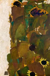 Buy Egon Schiele - Sunflowers I (1911) Photo Poster Painting Art Print • 5.95£