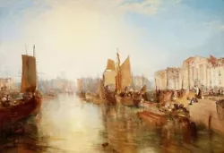 Buy The Harbor Of Dieppe Vintage Joseph Mallord William Turner Art Painting Print  • 4.50£