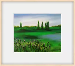 Buy Original Acrylic Painting Canvas Board Wall Art Abstract Lavender In Tuscany  • 8£