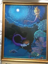 Buy Mermaid / Fish / Sea, Original Dean Ashby Painting In Pastels On Board, Framed • 80£