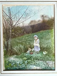 Buy Alice Squire Original Watercolour ‘Feeding The Ducks’ , 1840-1936. • 500£