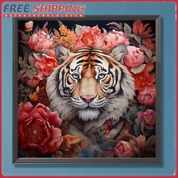 Buy Paint By Numbers Kit On Canvas DIY Oil Art Tiger Picture Home Wall Decor 50x50cm • 9.78£